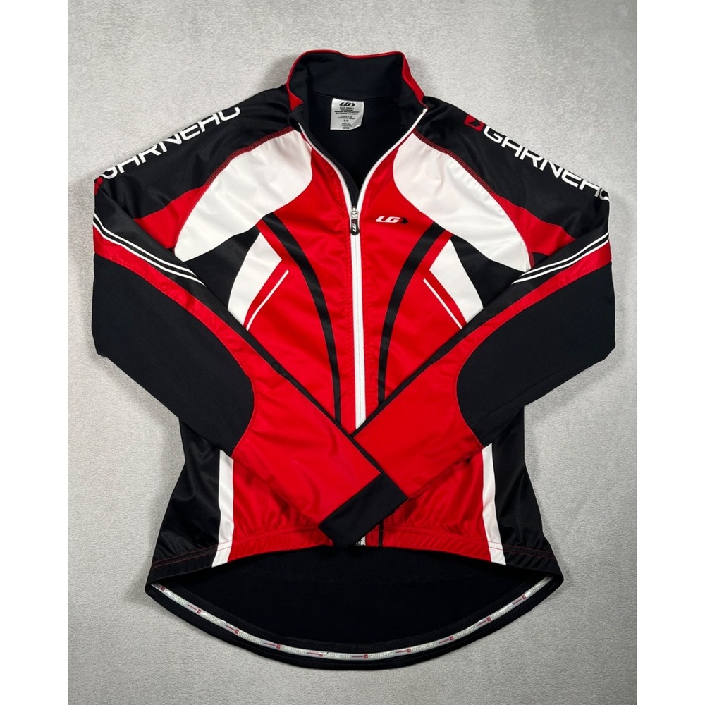Louis Garneau Glaze Jersey 2 Womens S Cycling Jacket Thermal Windproof Red Black